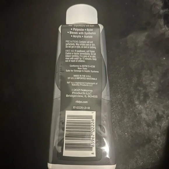 RIT DyeMore Synthetic Fiber Dye in Color Graphite - Picture 4 of 6